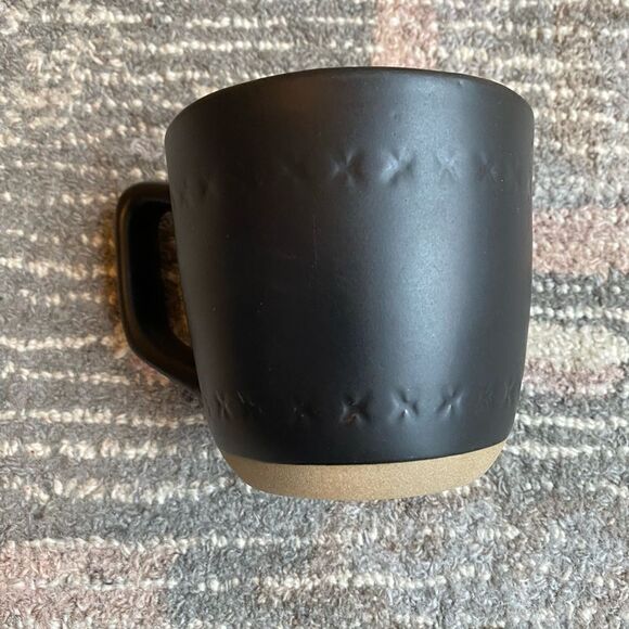 Hearth & Hand black matte X design Coffee Stoneware Mug - Picture 4 of 8